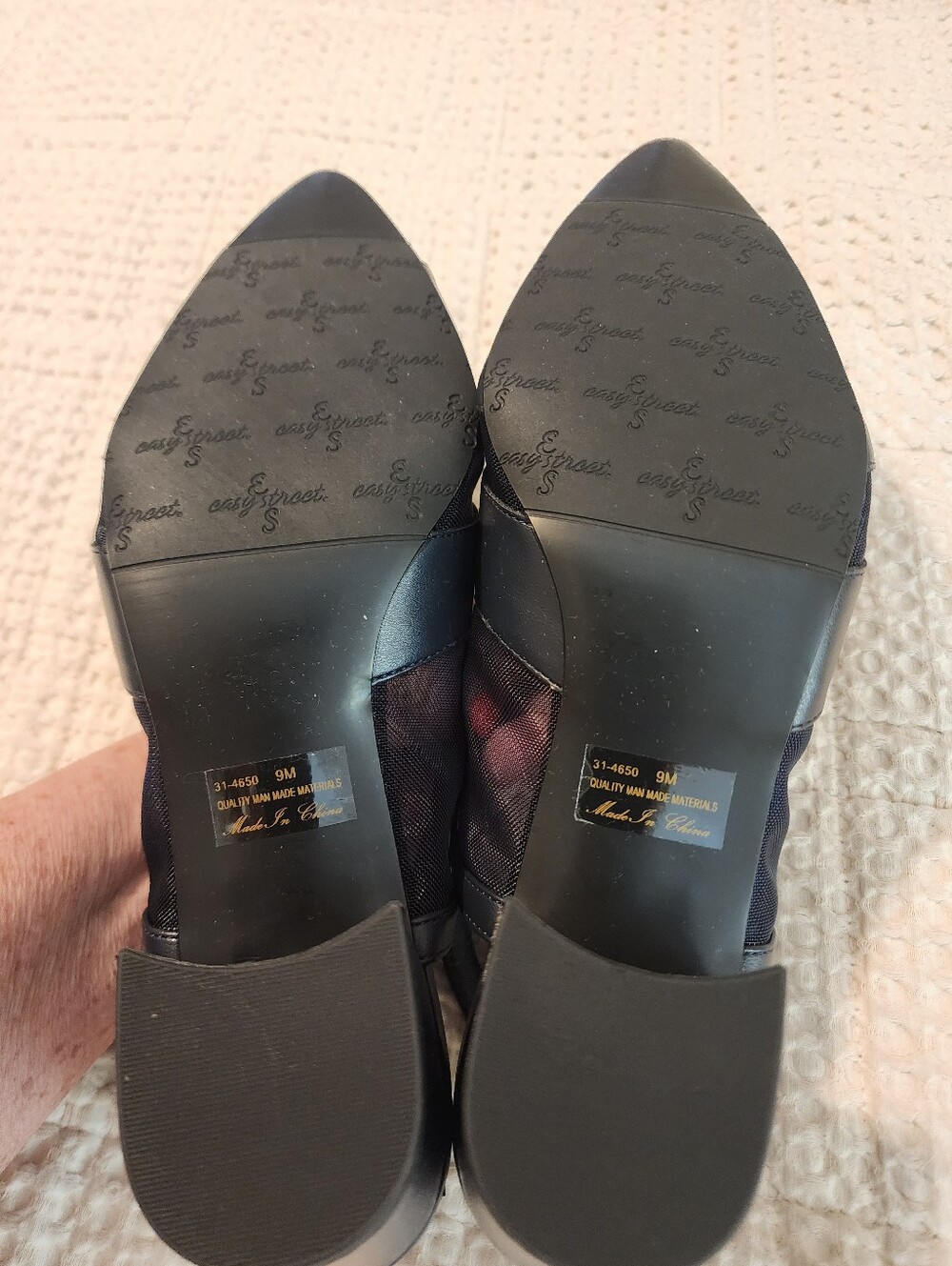 Easy Street Navy Pointed Toe Slingback Pump Heels  New Sz 9 Medium Width Career - Picture 4 of 8